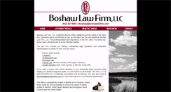 Desktop Screenshot of boshawlawfirm.com